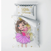 Homeilla Little Princees 3D Dijital BaskıTek Kişi...