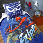 TaçLisanslı Spiderman Blue CityTek Kişilik Nevres...