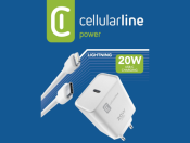 Cellularline 20W Şarj Kiti (Kablo+ Şarj Adaptörü)...