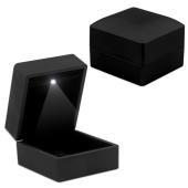 Işıklı Siyah Renk Yüzük/Alyans Kutusu