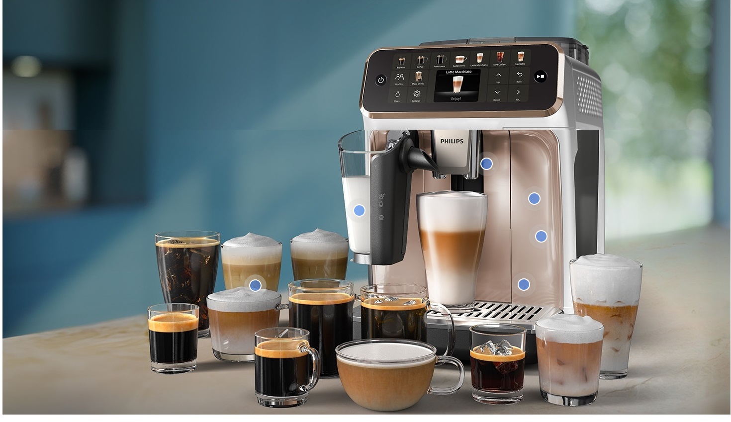 Philips 5500 Serisi LatteGo EP5543/80 Tam Otomatik Espresso...